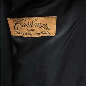 Andrew Fezza Black Cashmere Blend Mens Overcoat